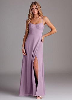 Azazie Breonna Bridesmaid Dresses Wisteria A-Line Sweetheart Neckline Chiffon Dress image1