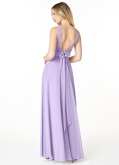 Azazie Julie Bridesmaid Dresses Lilac A-Line Sweetheart Neckline Chiffon Dress image2