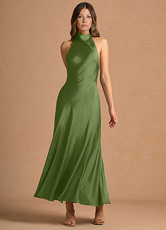 Diantha Olive Green Maxi Dress image3