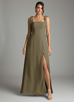 Azazie Debra Bridesmaid Dresses Willow Green A-Line with Pockets Chiffon Convertible Dress image7