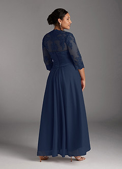Azazie Anne Mother of the Bride Dresses Dark Navy Sheath Sweetheart Sequins Lace Dress image14