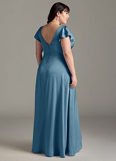 Azazie Omari Bridesmaid Dresses Bermuda A-Line Stretch Satin Dress image9