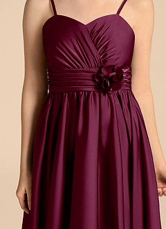 Azazie Catalina Junior Vestido de Mora de Satén Elástico de Corte en A con Escote de Corazón image8