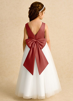 Azazie Eleni Sukienki dla dziewczynek sypiących kwiaty Suknia balowa Ukłon Tiul Długość kostki Sukienka image2