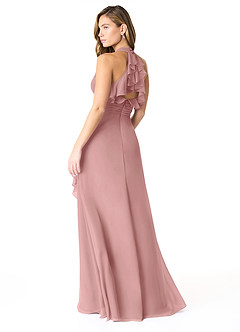 Azazie Aviv Bridesmaid Dresses Dusty Rose A-Line Pleated Chiffon Dress image2