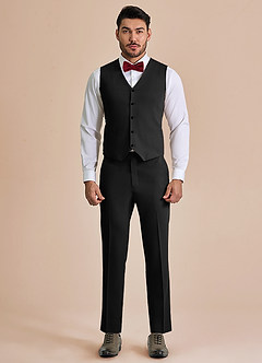 front William Negro Traje de 3 piezas