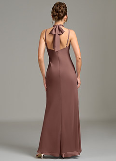 Azazie Cassiana Bridesmaid Dresses Espresso Mermaid Pleated Chiffon Dress image6