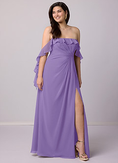 Barbie ♥ Azazie Bridesmaid Dresses Tahiti A-Line Off the Shoulder Chiffon Convertible Dress image8