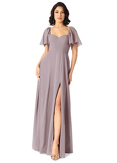 Azazie Chloe Bridesmaid Dresses Dusk A-Line Sweetheart Neckline Chiffon Dress image1
