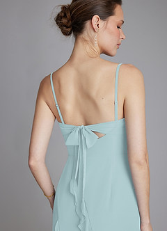 Azazie Malia Bridesmaid Dresses Mist Sheath Ruched Chiffon Dress image6