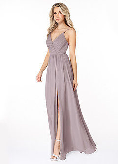 Azazie Gracie Bridesmaid Dresses Dusk A-Line Pleated Chiffon Dress image4