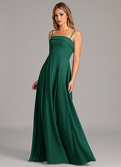 Azazie Lucienne Suknie dla druhen Linia A Bez ramiączek Szyfon Do ziemi Sukienka image6