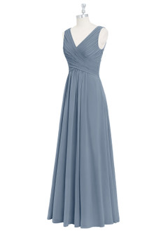 Azazie Flora Bridesmaid Dresses Twilight A-Line Pleated Chiffon Dress image9