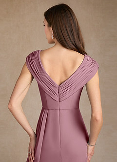 Azazie Bronson Mother of the Bride Dresses Vintage Mauve A-Line Pleated Chiffon Dress image6