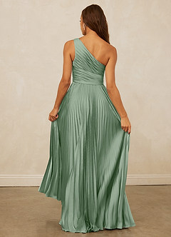 Christian Siriano Bridal for Azazie 1008 Bridesmaid Dresses Matcha A-Line One Shoulder Stretch Satin Dress image7