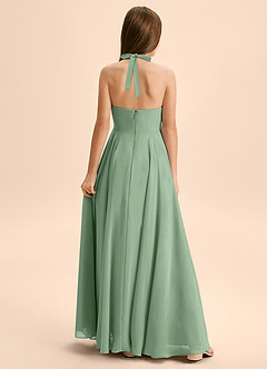 Azazie Kady Junior Matcha A-Line Sweetheart Neckline Chiffon Dress image2