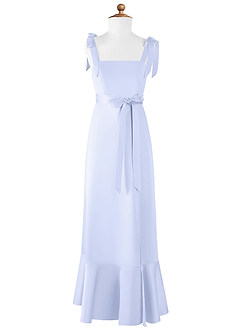 Azazie Barbara Junior Lavender A-Line Bow Matte Satin Dress image6