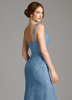 Azazie Brandi Final Sale Agave Mermaid Pleated Floral Burnout Dress image2