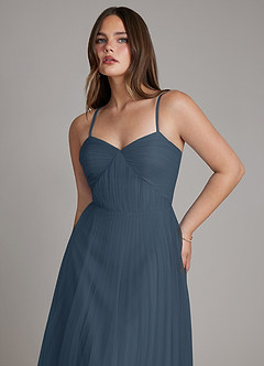 Azazie Teagan Bridesmaid Dresses Neptune A-Line Sweetheart Neckline Tulle Dress image6