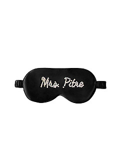 front Gepersonaliseerde slaapmasker met strass-steentjes
