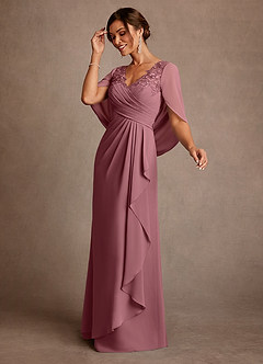 Azazie Santa Clara Mother of the Bride Dresses Desert Rose A-Line Lace Dress image5