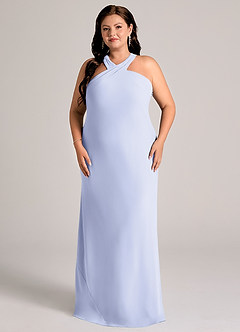 Azazie Doretta Bridesmaid Dresses Lavender Mermaid Pleated Chiffon Dress image6