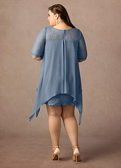 Azazie Flo Mother of the Bride Dresses Twilight A-Line Lace Chiffon Dress image7
