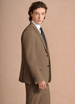 front James Truffle Structured Stretch Suit Jacket