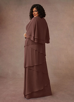 Azazie OHara Abiti per la Madre della Sposa Abito A-Line in Chiffon con Scollo a V Espresso image11