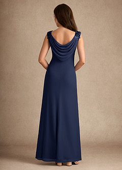 Azazie Henderson Mother of the Bride Dresses Dark Navy A-Line Sequins Dress image2