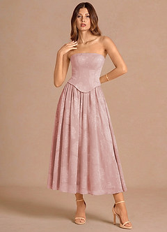 Isaura Powder Pink Midi Dress image4