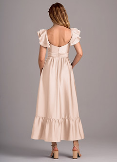 Azazie Anaya Bridesmaid Dresses Blushing Pink A-Line Sweetheart Neckline Stretch Satin Convertible Dress image2