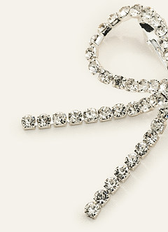 front Pince à cheveux en cristal avec nœud