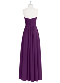 Azazie Yazmin Bridesmaid Dresses Grape A-Line Sweetheart Neckline Chiffon Convertible Dress image9