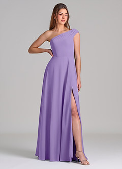 Azazie Melanie Bridesmaid Dresses Tahiti A-Line Off the Shoulder Chiffon Dress image4