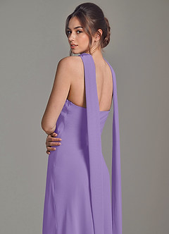 Azazie Ilana Brudepigekjoler En streg Stropløs Chiffon Gulv-længde Kjole image6