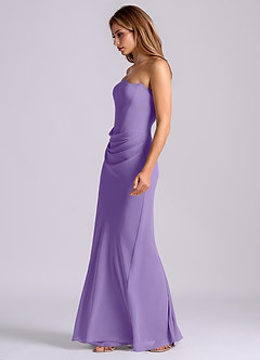 Azazie Debby Bridesmaid Dresses Tahiti Mermaid Strapless Chiffon Dress image4
