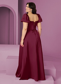 Barbie ♥ Azazie Bridesmaid Dresses Mulberry A-Line Ruched Stretch Satin Dress image11