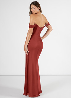 Azazie Kit Schlussverkauf Meerjungfrau-Linie Schulterfrei Gittergewebe Kleid Black image4