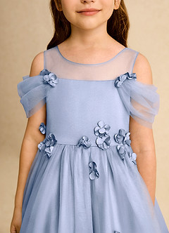Azazie Juni Robe Demoiselle D'honneur Fillette Robe Princesse en Tulle Plissée Eis image9