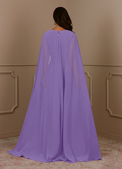 Azazie Isa Mother of the Bride Dresses Tahiti A-Line V-Neck Pleated Chiffon Dress image4