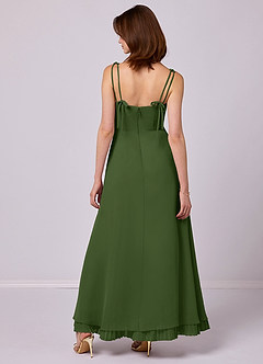 Barbie ♥ Azazie Bridesmaid Dresses Olive A-Line Pleated Chiffon Dress image6