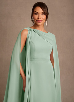 Azazie Liddie vestidos de madre de la novia Vestido de Agave de Gasa de Corte en A con Plisado image6