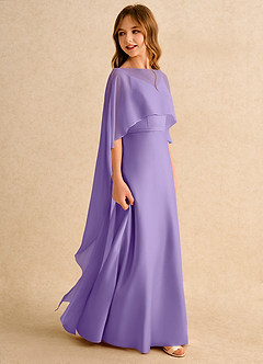 Azazie Fishie Girls Formal Robe Demoiselle D'honneur Fillette Robe Trapèze en Mat Satiné Tahiti image6