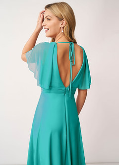 Azazie Tinsley Brautjungfernkleider A-Linie Plissee Gittergewebe Kleid Spa image23