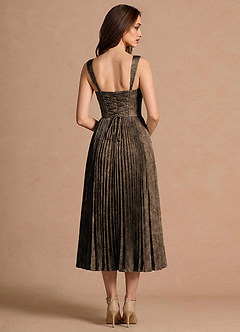 Isonelle Coffee Brown Midi Dress image2
