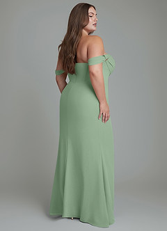 Azazie Johana Bridesmaid Dresses Matcha Mermaid Off the Shoulder Chiffon Convertible Dress image9