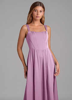 Azazie Rosaline Brautjungfernkleider A-Linie Seitliche Cut-Outs Stretch-Satin Kleid Blauregen image6