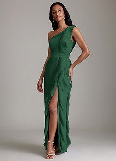 Azazie Venita Suknie dla druhen Osłona Marszczony Szyfon Do ziemi Sukienka image6