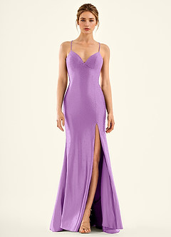 Twinkle Purple Mermaid Prom Dress image5